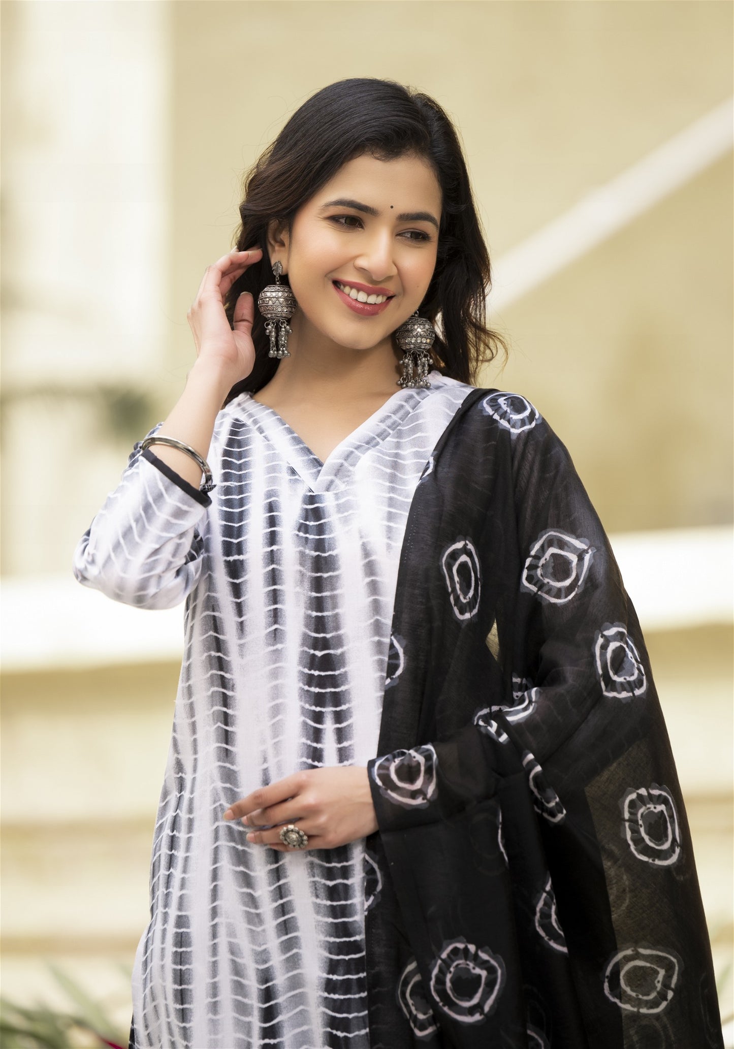 Printed Straight Kurta and Pant set with Dupatta