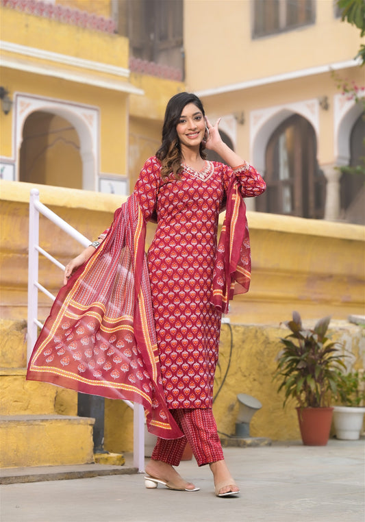 Beautiful and Elegant Designer Kurta Set with Bottom and Dupatta