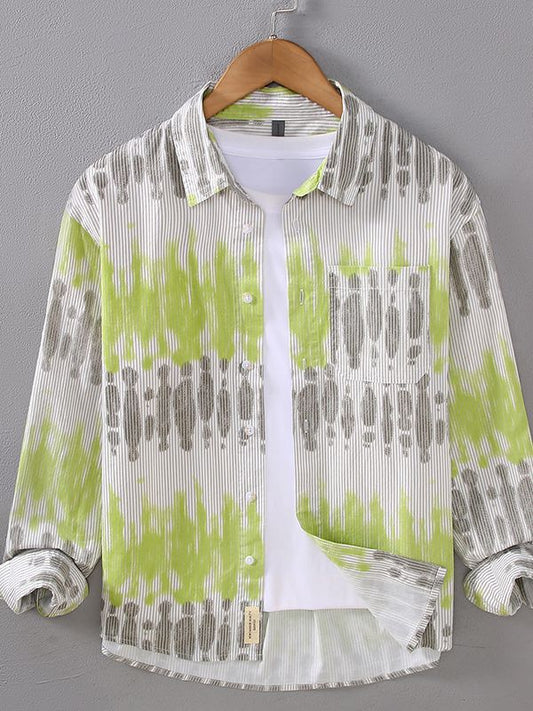 Redefine Your Look with Our Exclusive Grey and green digital print Shirt