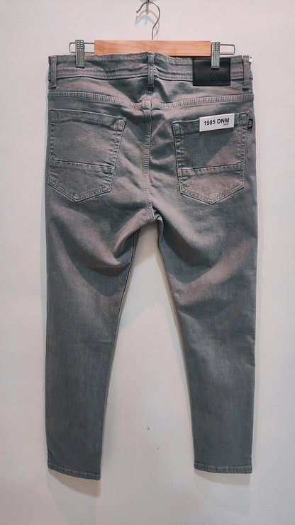 Mens Grey Faded Jeans