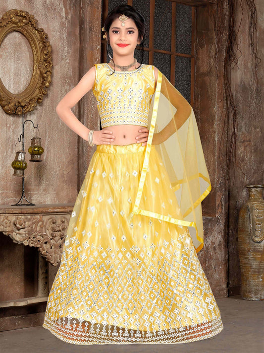 Heavy Soft Net Kid Lehenga Choli 614B