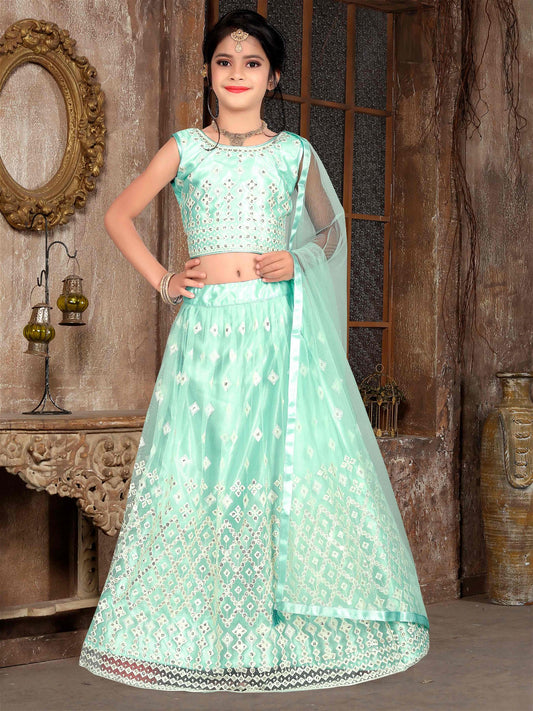 Heavy Soft Net Kid Lehenga Choli 614D