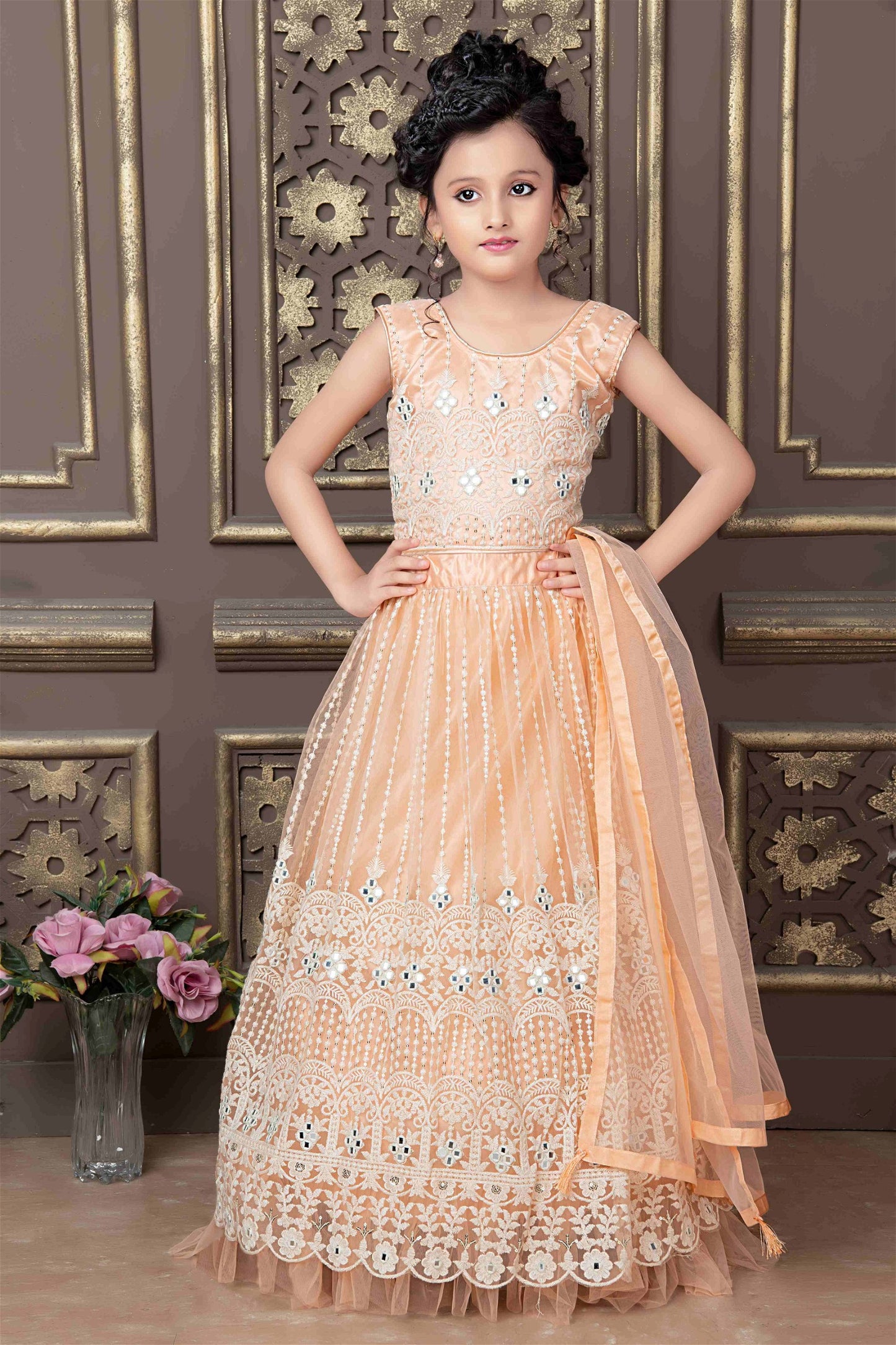 Designer Lehenga Choli for Girls Mirror Work And Embroidery Work Lehenga Choli 617D