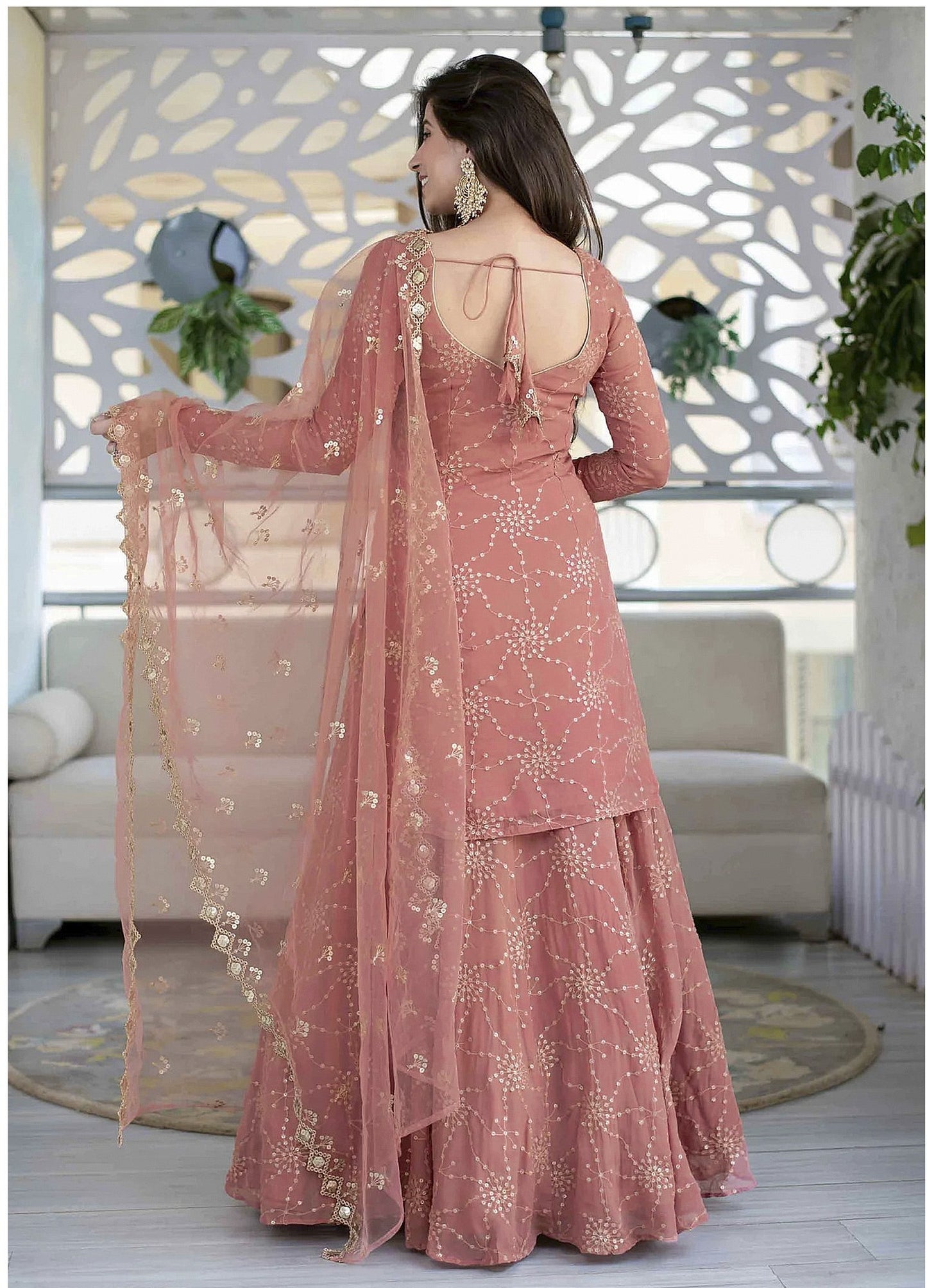 Exclusive Light Colour Embroidary Designer Shalwar Kameez Lehenga Suits