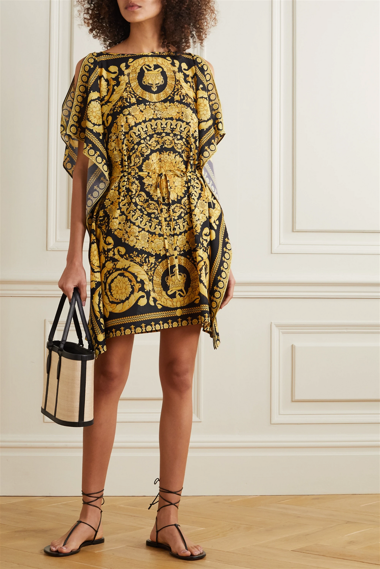 Printed Partywear Yellow kaftan