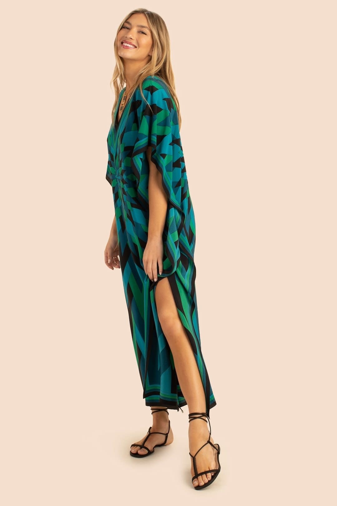 Green Colour Soft Silk  Daily Wear Women Kaftan