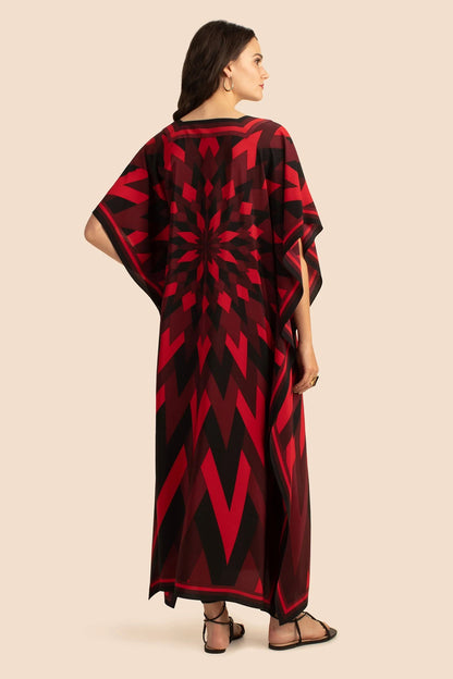 Red Colour Soft Silk  Daily Wear Women Kaftan