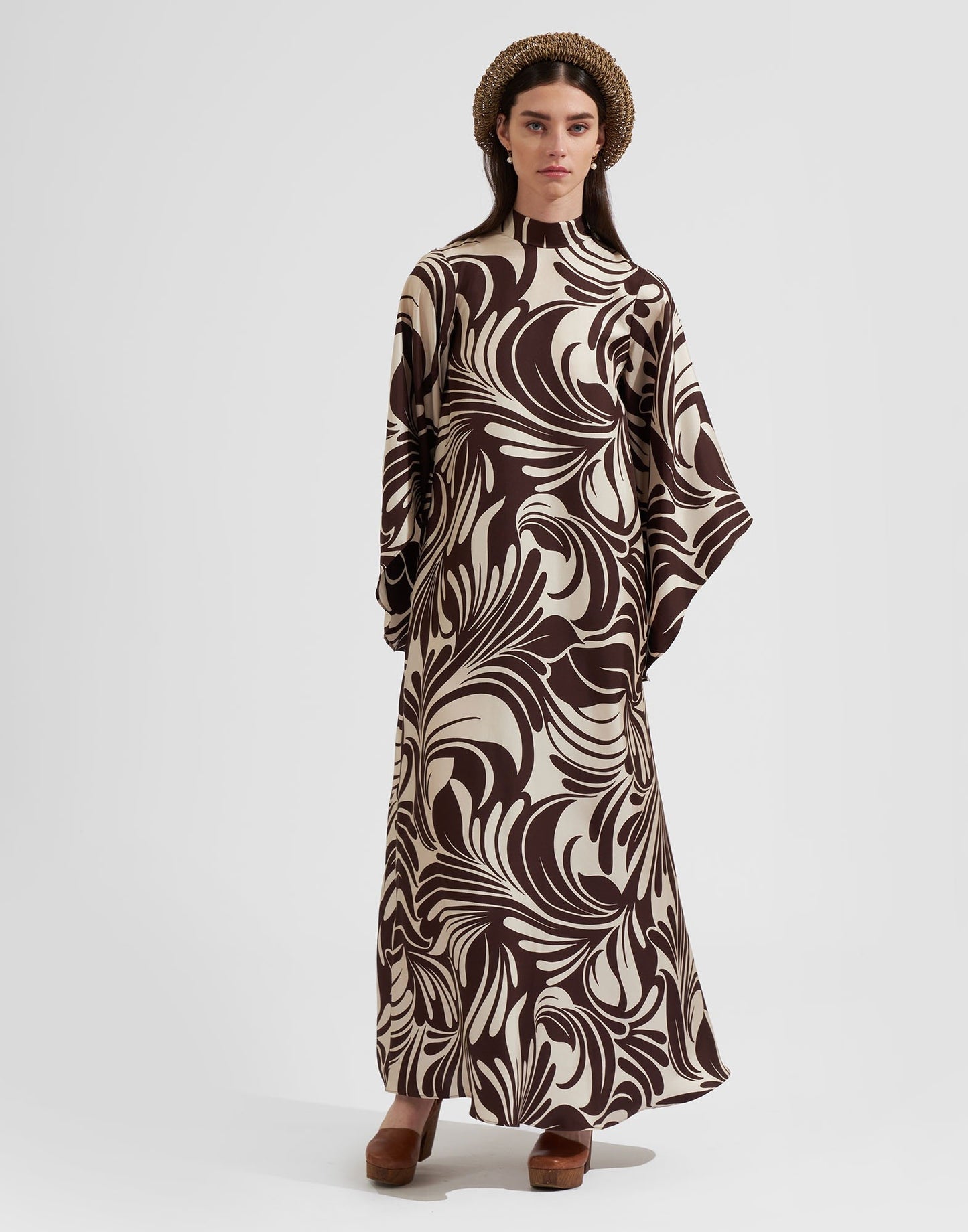 Women Printed Premium Persian Silk Kaftan