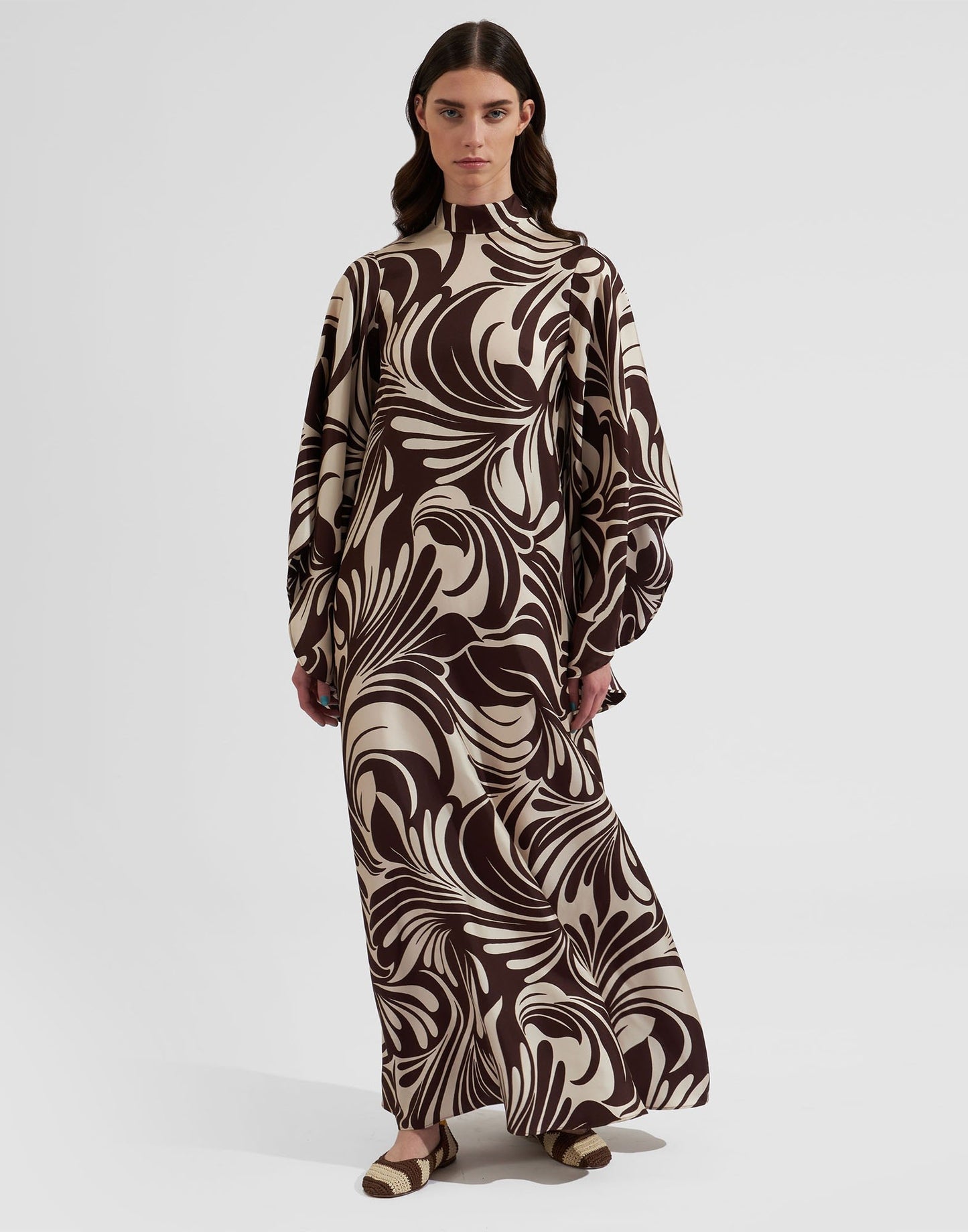 Women Printed Premium Persian Silk Kaftan