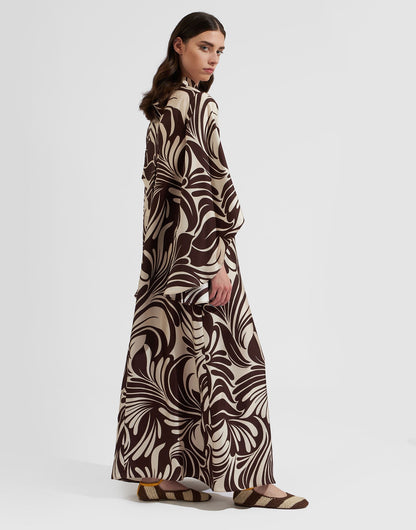 Women Printed Premium Persian Silk Kaftan