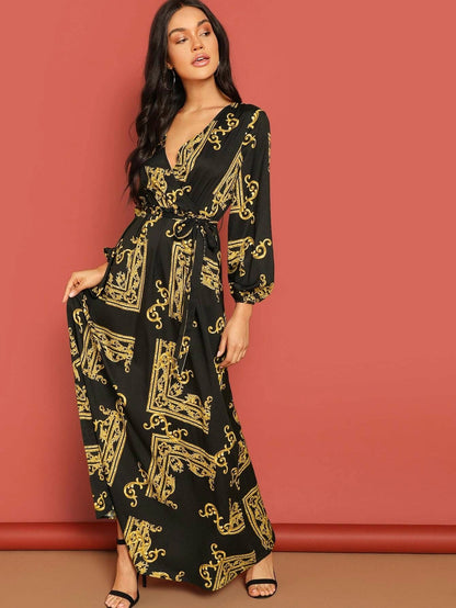 Black And Yellow Stylish Party Wear Bsy Linen Maxi