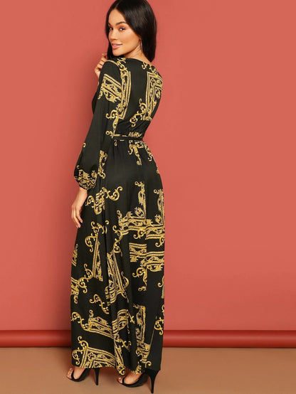 Black And Yellow Stylish Party Wear Bsy Linen Maxi