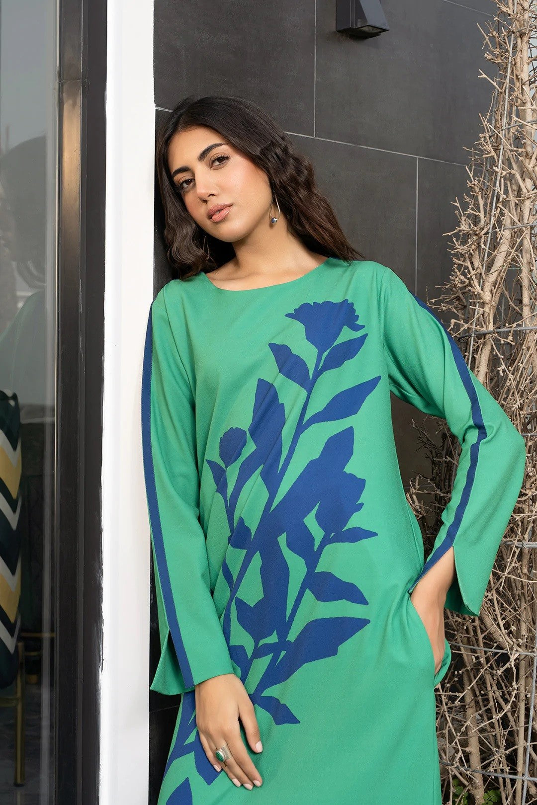 Green Colour Designer Casual Wear Korean BSY Dress