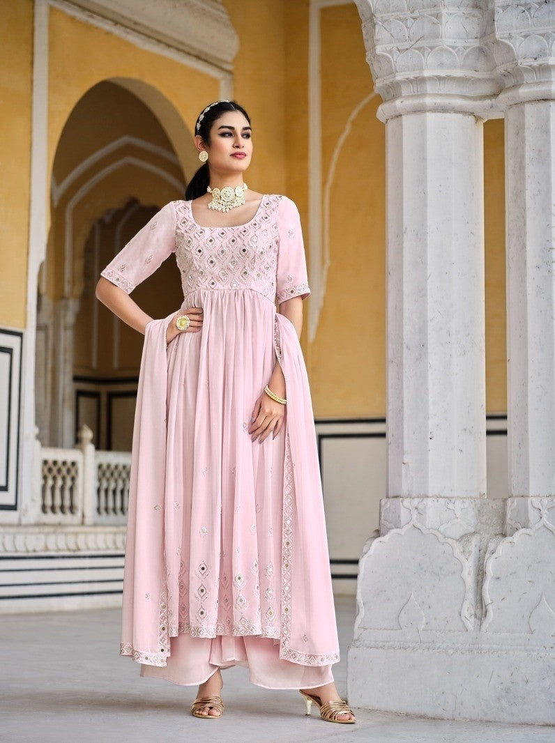 Georgette Party Wear Salwar Kameez with Thread and Embroidered Squence work