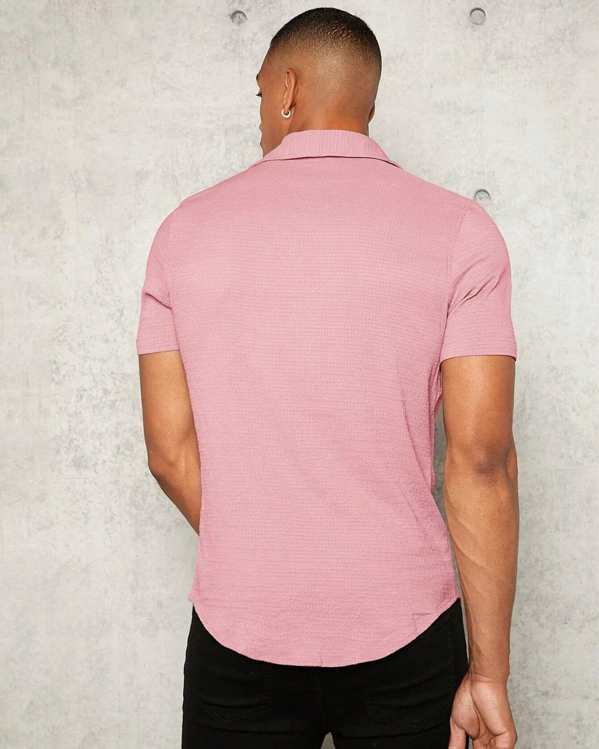 Pink Colour Imported Casual Wear Short Sleeve Shirt For Men's