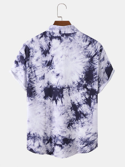 Tie Dye Printed Casual Wear Shirt For Men