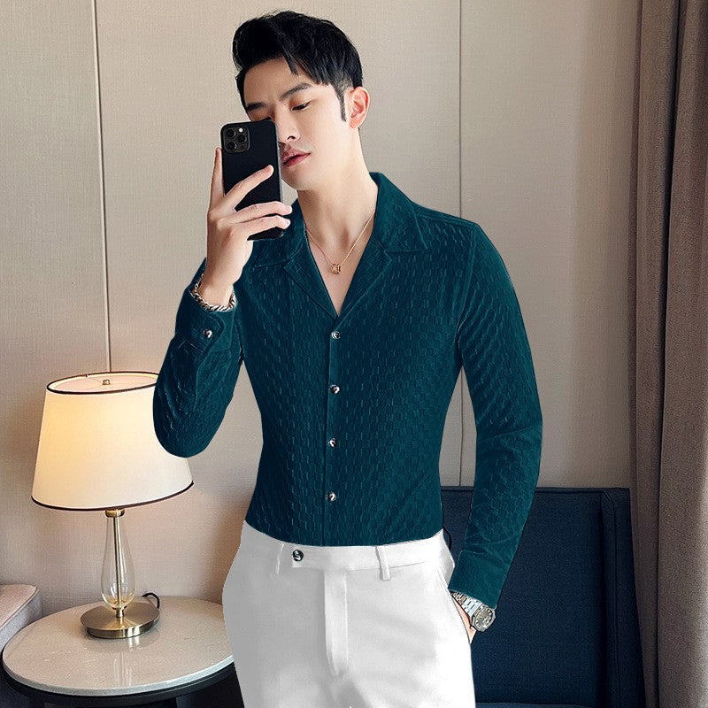 Dark Green Stylish Full Sleeve Casual Wear Shirt For Men