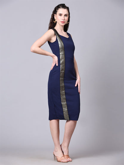 Women Bodycon Blue Dress