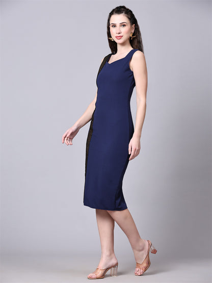 Women Bodycon Blue Dress